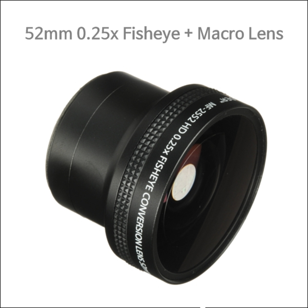 0.25x 어안 + 접사 렌즈(52mm 마운트)